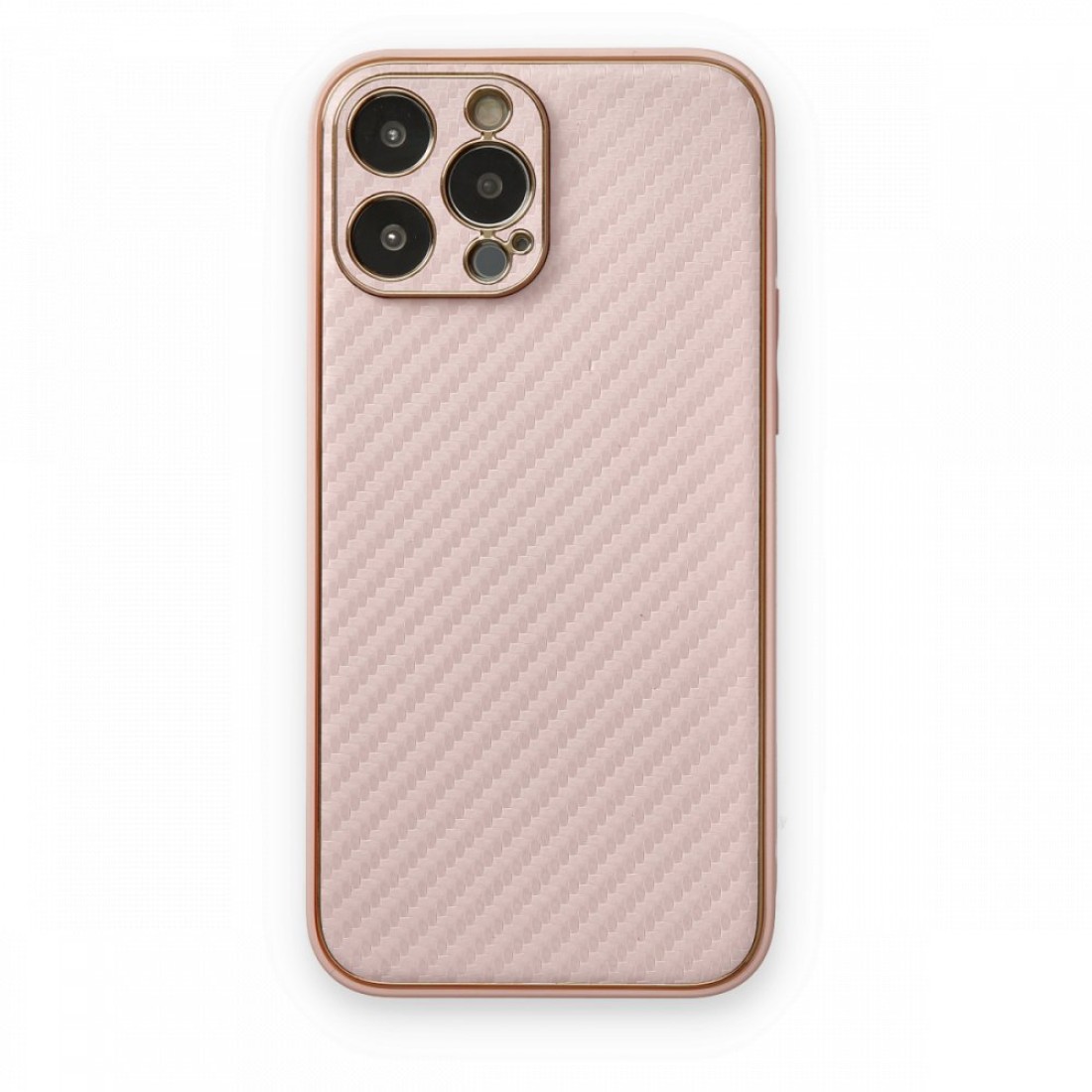  iPhone 13 Pro Max Kılıf Coco Karbon Silikon - Pembe