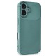 iPhone 16 Kılıf Auto Focus Karbon Kapak - Koyu Yeşil iPhone 16 Kılıf Auto Focus Karbon Kapak - Koyu Yeşil