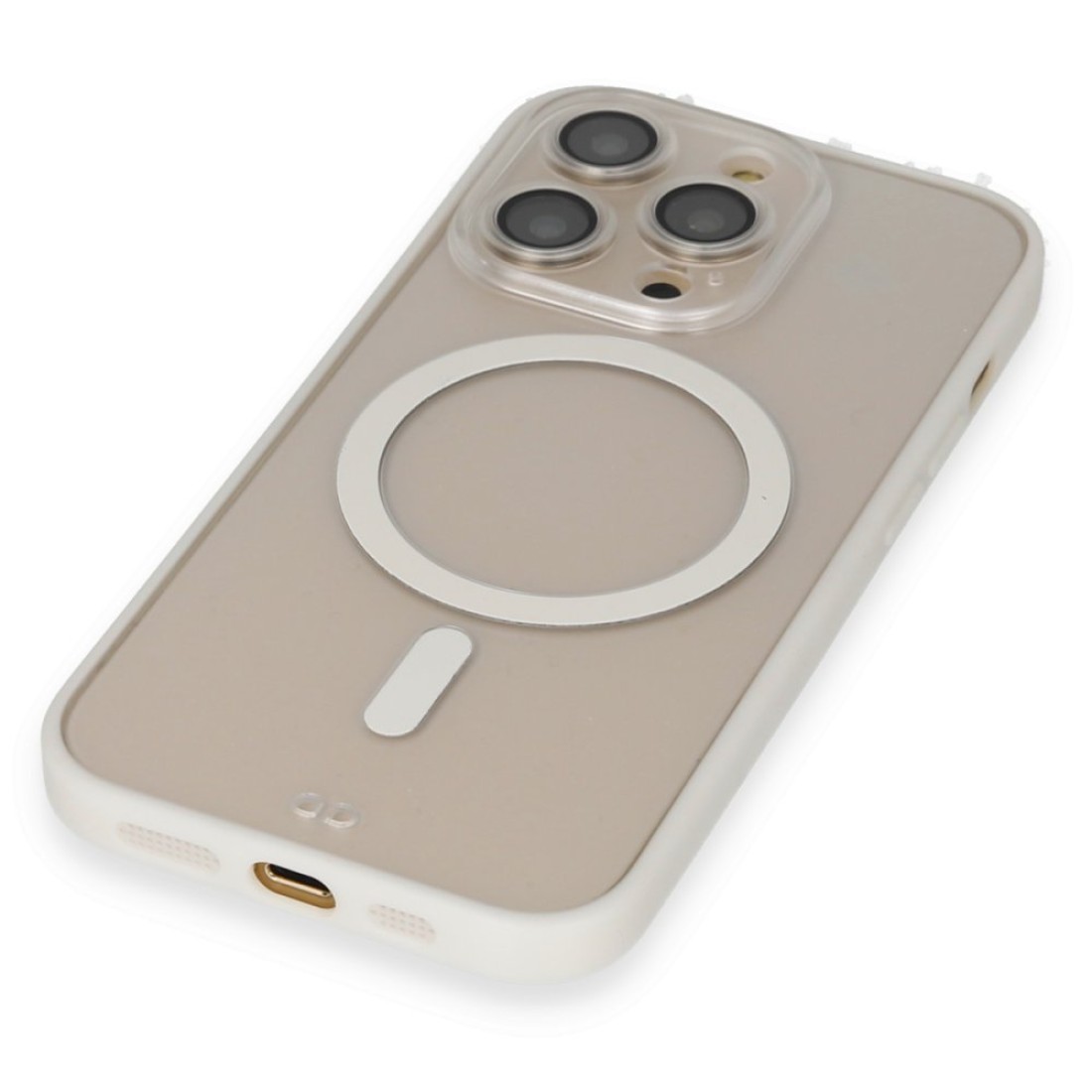  iPhone 13 Pro Max Kılıf Grand Magneticsafe Kapak - Beyaz