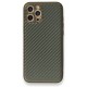 iPhone 12 Pro Kılıf Coco Karbon Silikon - Füme iPhone 12 Pro Kılıf Coco Karbon Silikon - Füme