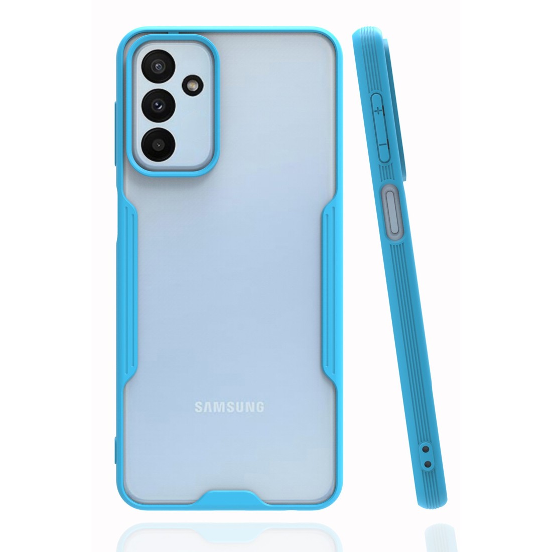  Samsung Galaxy M13 Kılıf Platin Silikon - Mavi