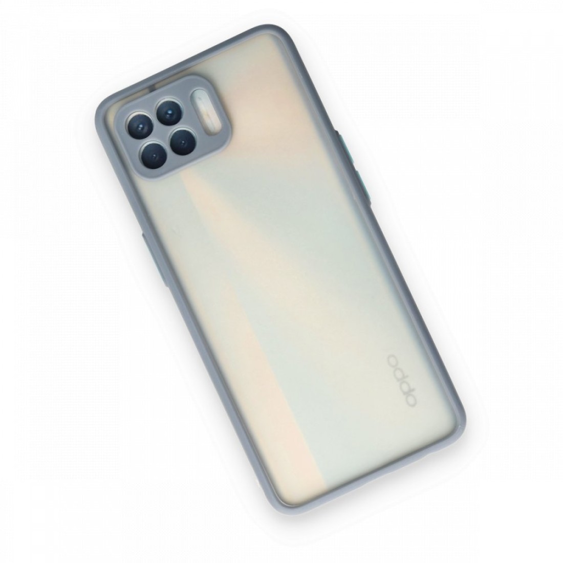  Oppo Reno 4 Lite Kılıf Montreal Silikon Kapak - Gri