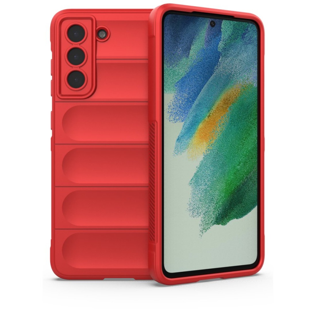  Samsung Galaxy S21 Plus Kılıf Optimum Silikon - Kırmızı
