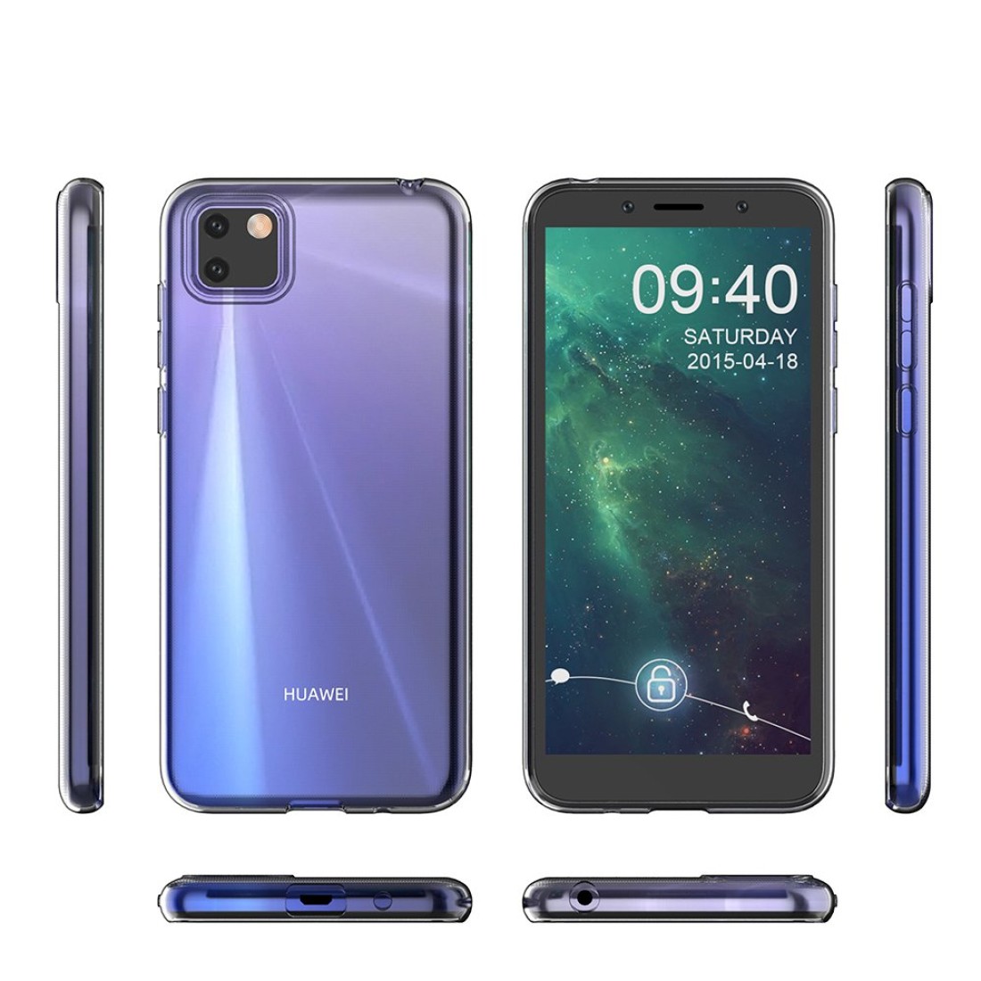  Huawei Y5P Kılıf Lüx Şeffaf Silikon - Şeffaf
