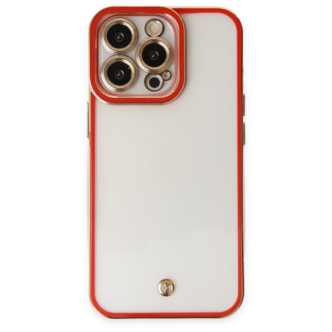 iPhone 13 Pro Max Kılıf Liva Lens Silikon - Kırmızı iPhone 13 Pro Max Kılıf Liva Lens Silikon - Kırmızı