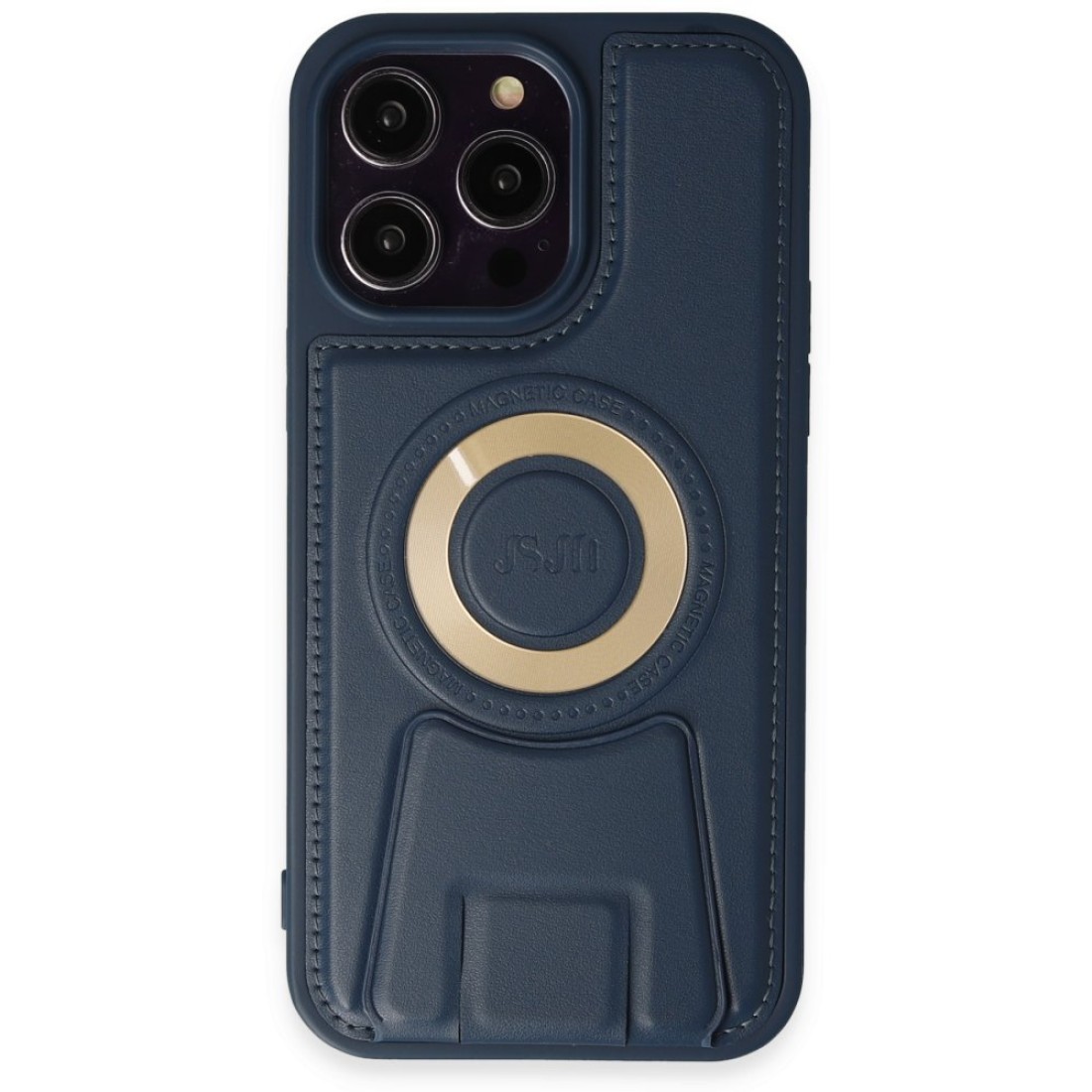  iPhone 14 Pro Kılıf Merkür Magneticsafe Standlı Kapak - Lacivert