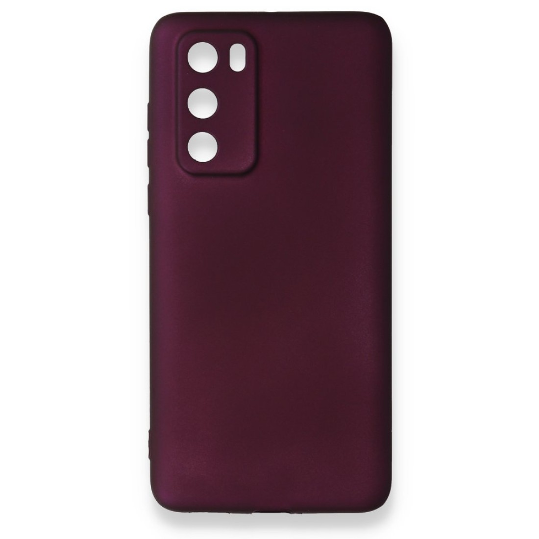  Huawei P40 Kılıf First Silikon - Mürdüm