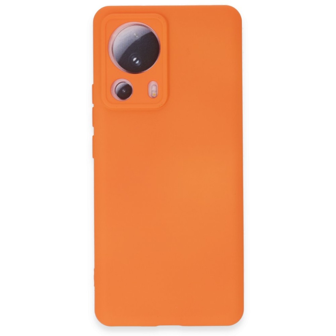 Xiaomi Mi 13 Lite Kılıf Nano içi Kadife Silikon - Turuncu