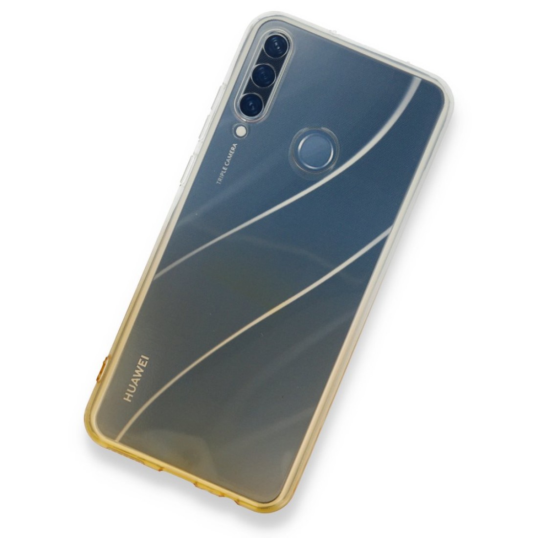  Huawei Y6P Kılıf Lüx Çift Renkli Silikon - Sarı