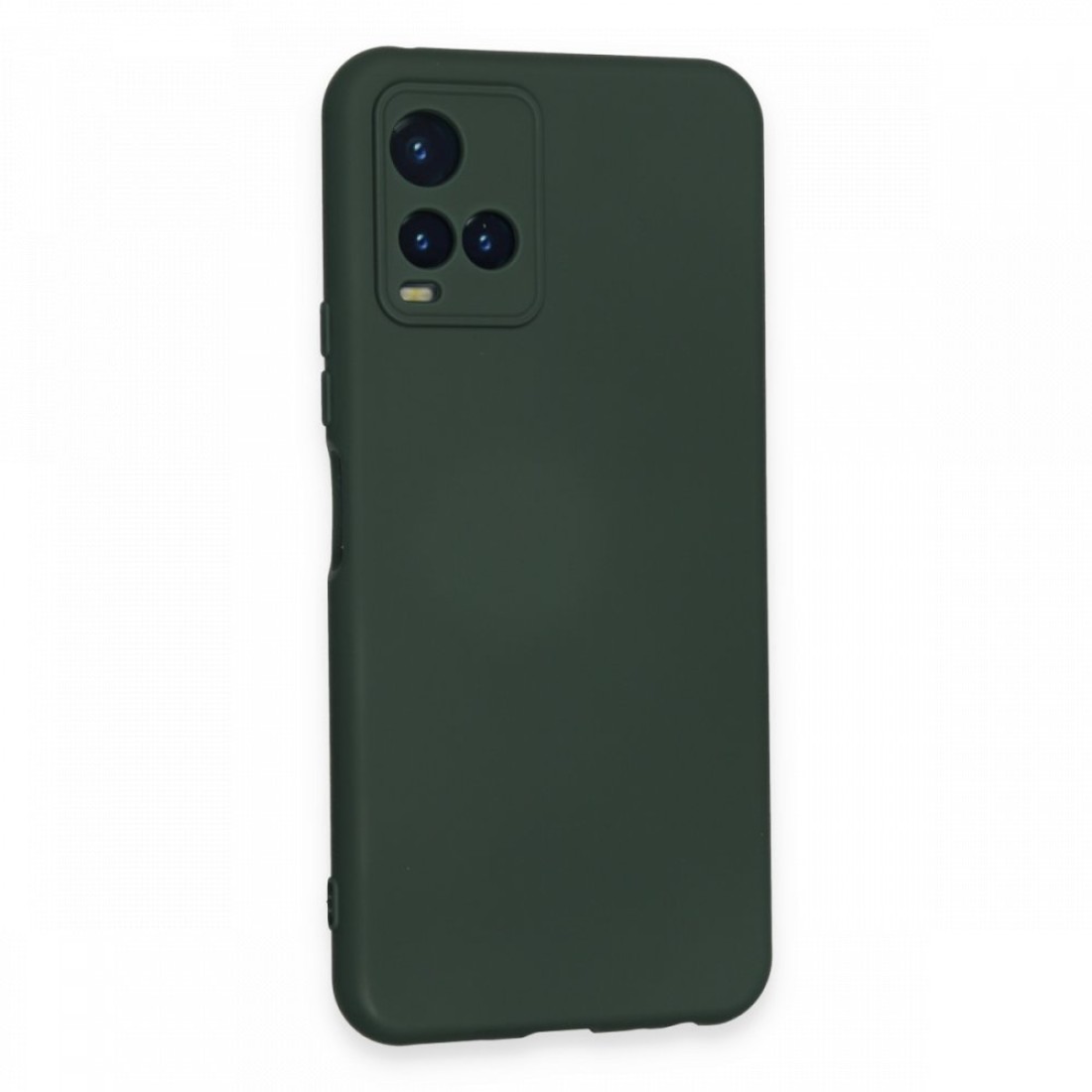  Vivo Y21S Kılıf Nano içi Kadife Silikon - Koyu Yeşil