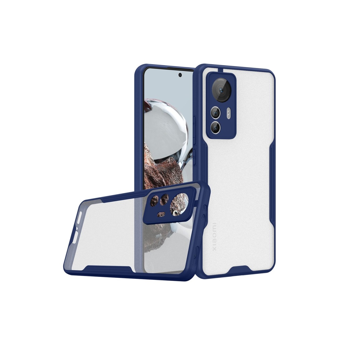  Xiaomi Mi 12T Kılıf Platin Silikon - Lacivert