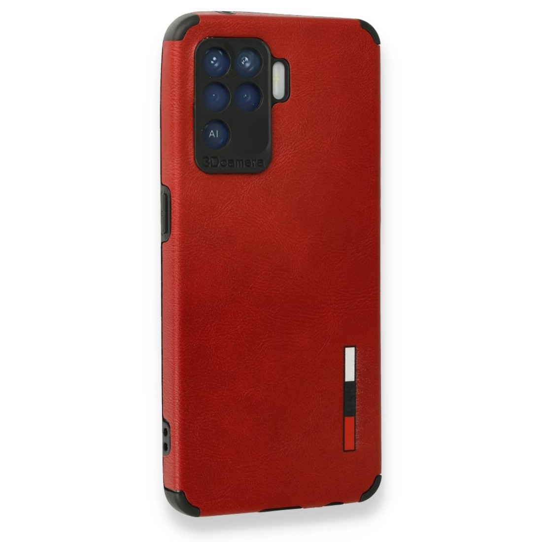  Oppo Reno 5 Lite Kılıf Loop Deri Silikon - Kırmızı
