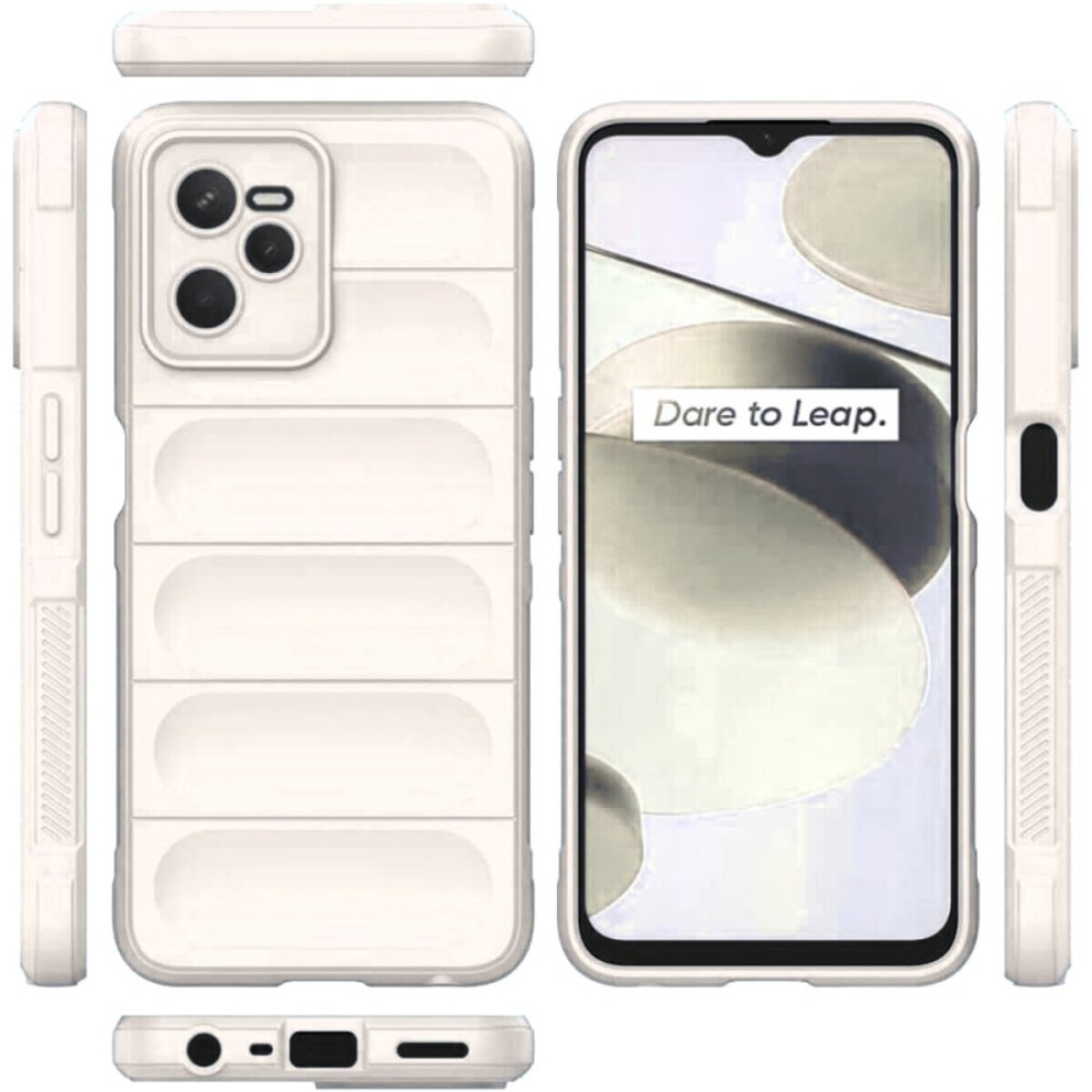  Realme C35 Kılıf Optimum Silikon - Krem