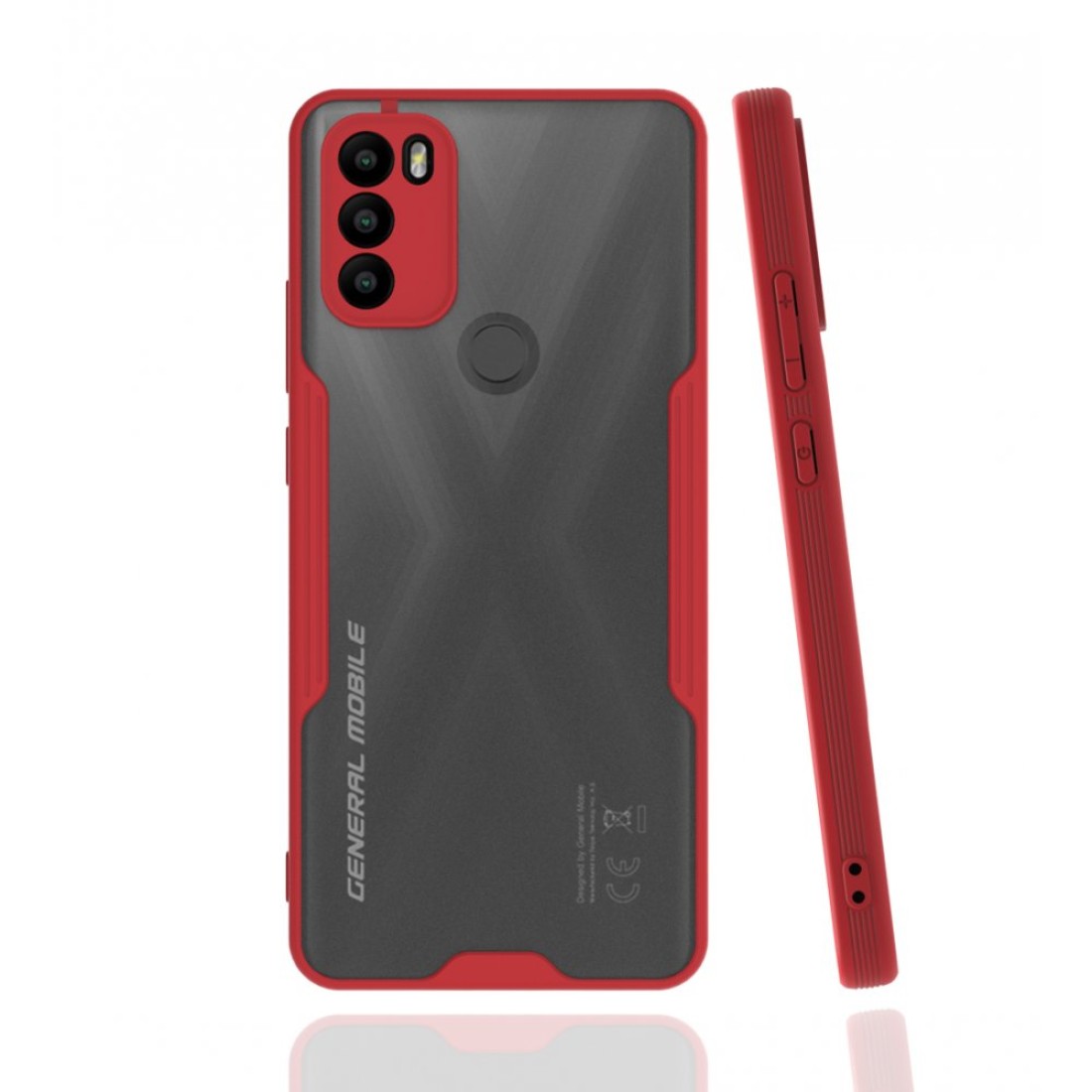  General Mobile GM 21 Plus Kılıf Platin Silikon - Kırmızı