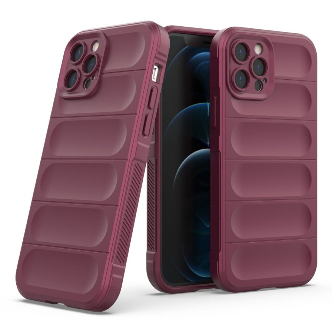 iPhone 12 Pro Kılıf Optimum Silikon - Bordo iPhone 12 Pro Kılıf Optimum Silikon - Bordo