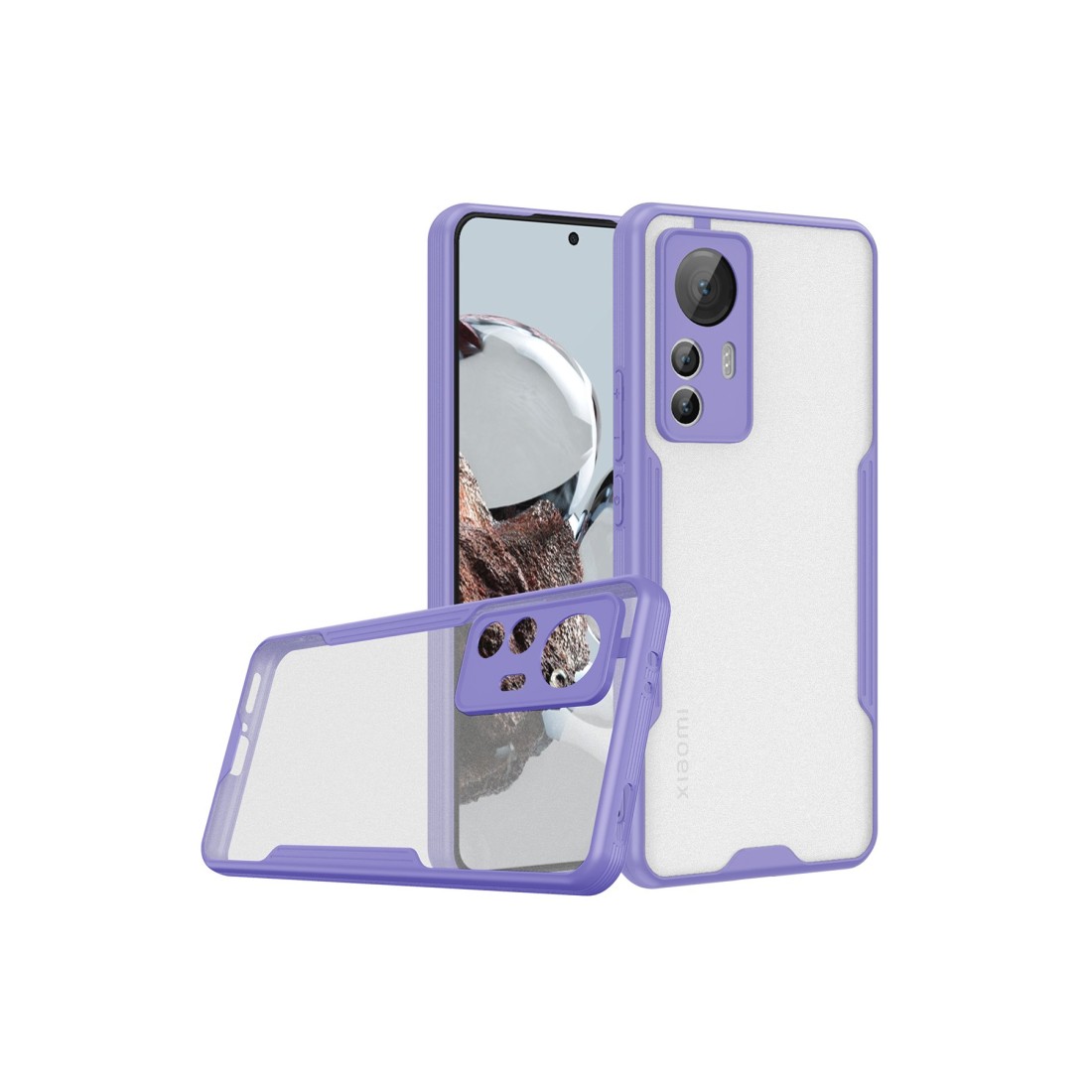  Xiaomi Mi 12T Kılıf Platin Silikon - Lila