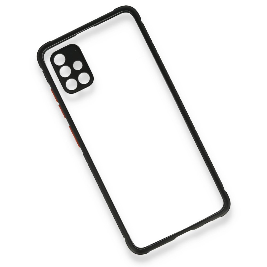  Samsung Galaxy A71 Kılıf Miami Şeffaf Silikon - Siyah