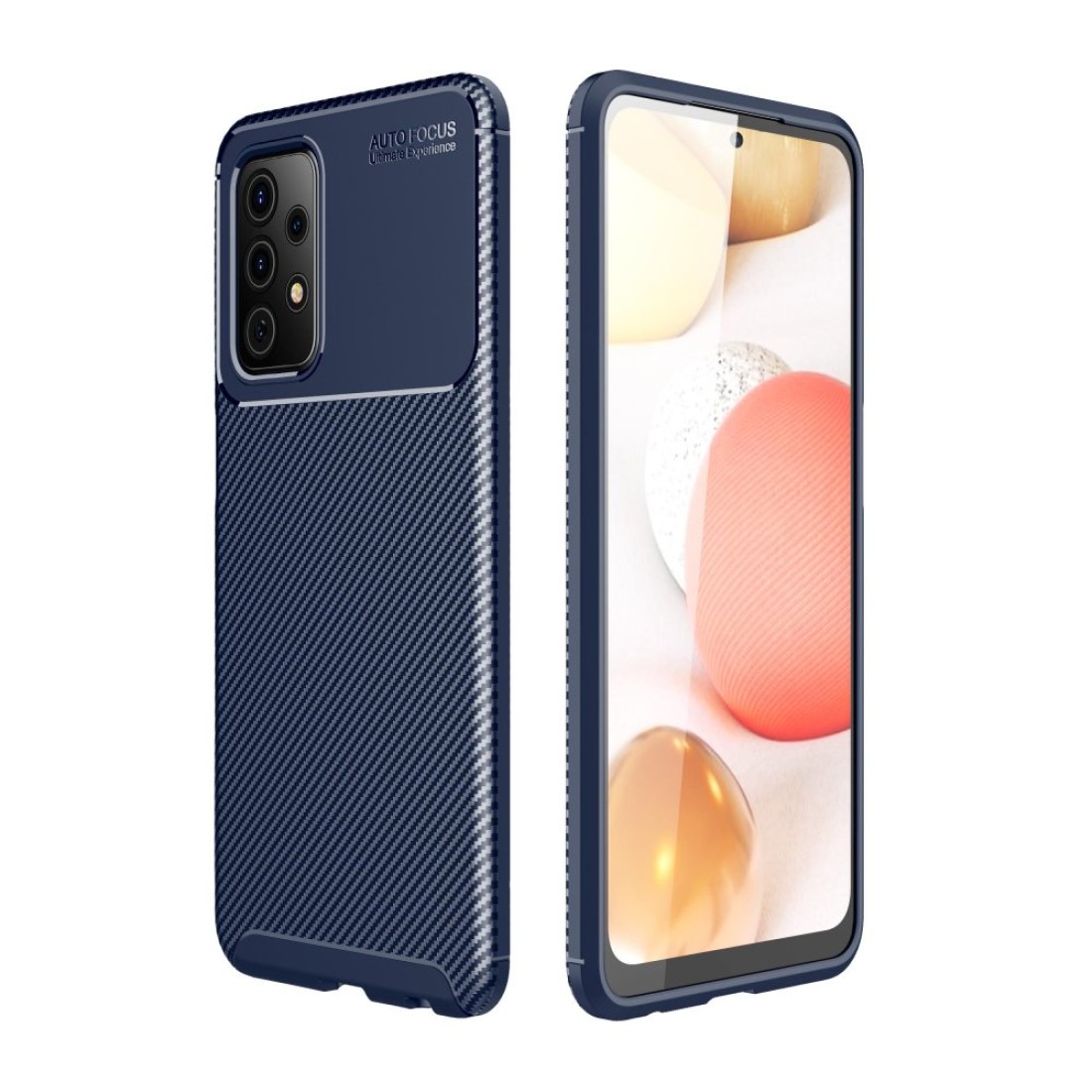 Samsung Galaxy A52 Kılıf Auto Focus Karbon Kapak - Lacivert