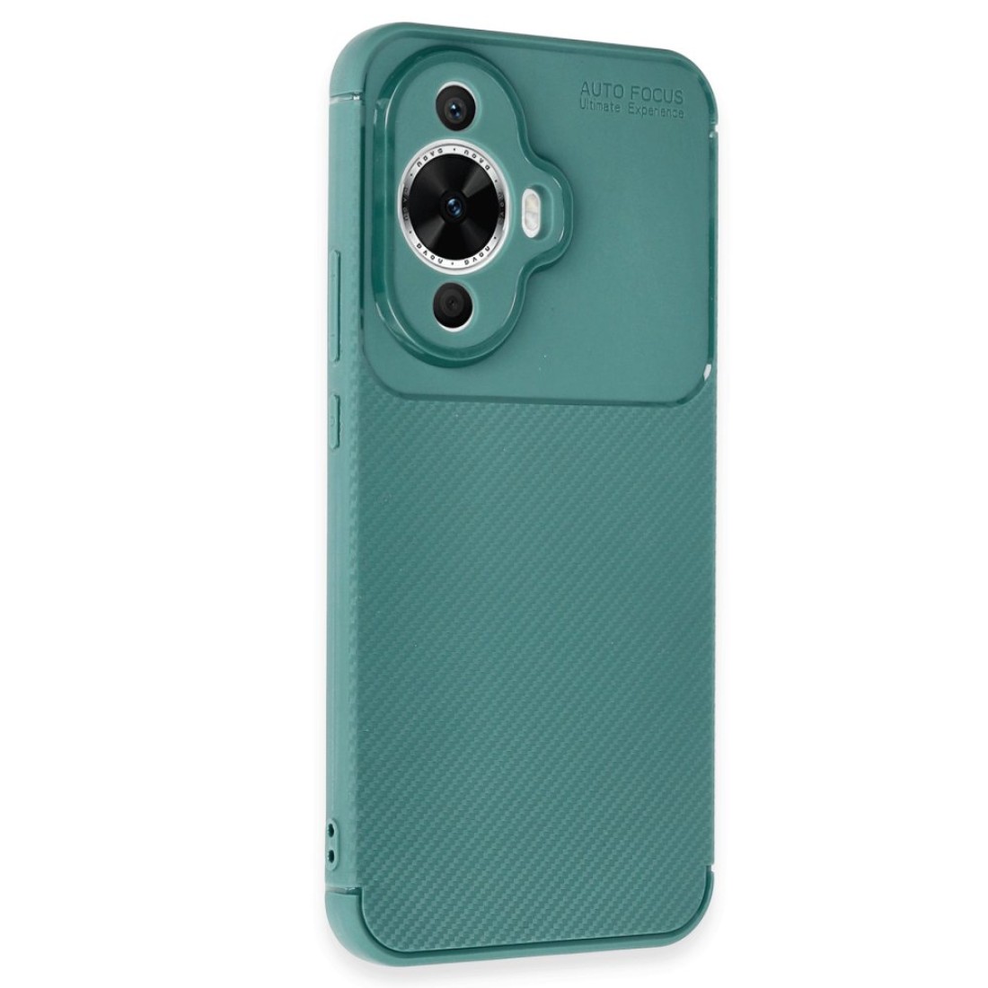  Huawei Nova 12S Kılıf Auto Focus Karbon Kapak - Koyu Yeşil