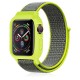  Apple Watch 38mm Hasırlı Cırtcırtlı Kasalı Kordon - Yeşil