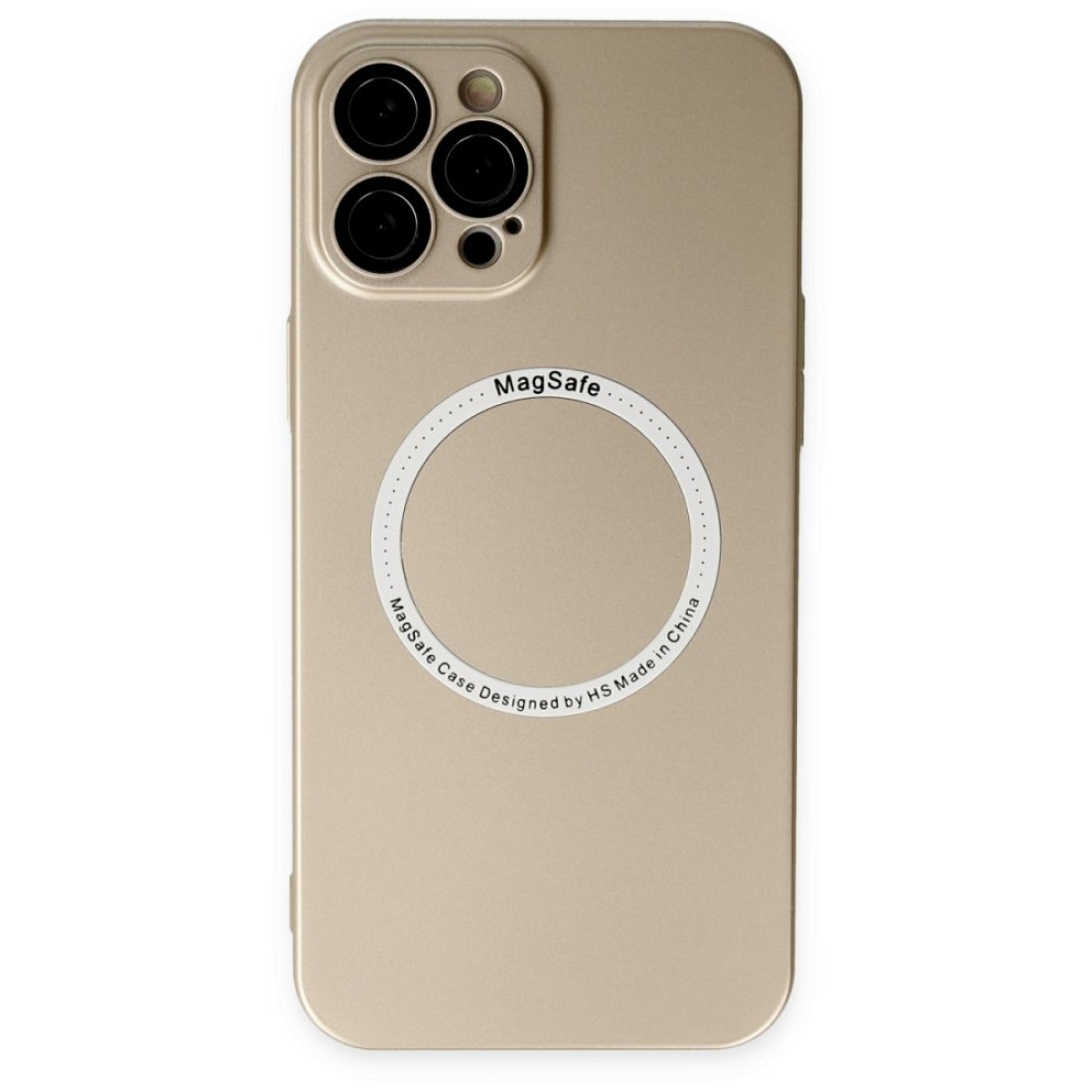  iPhone 12 Pro Kılıf Jack Magneticsafe Lens Silikon - Gold