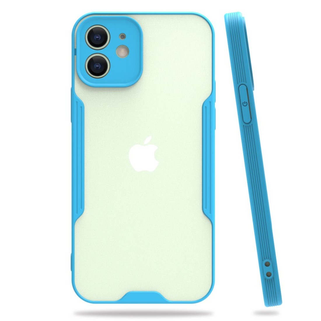  iPhone 12 Kılıf Platin Silikon - Mavi