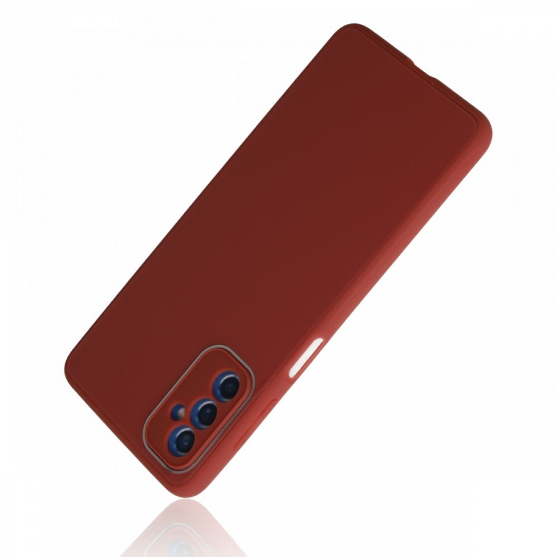  Samsung Galaxy M52 5G Kılıf Glass Kapak - Bordo