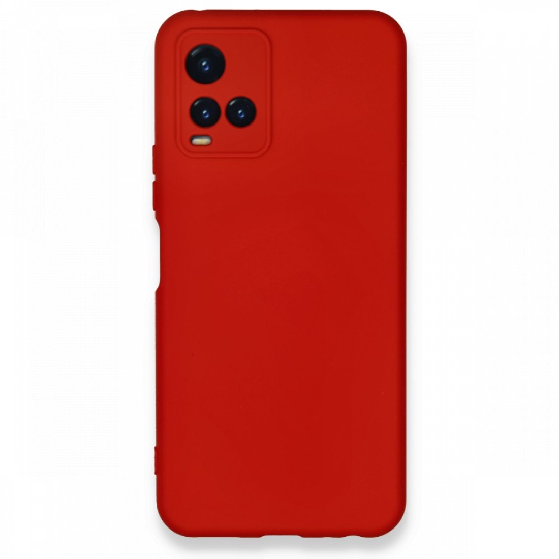  Vivo Y21S Kılıf Nano içi Kadife Silikon - Kırmızı