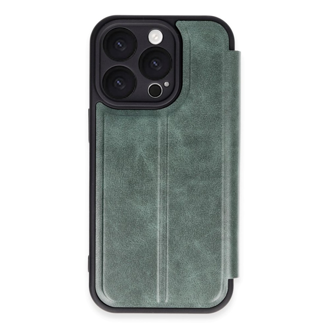  iPhone 16 Pro Kılıf Flip Cover - Koyu Yeşil