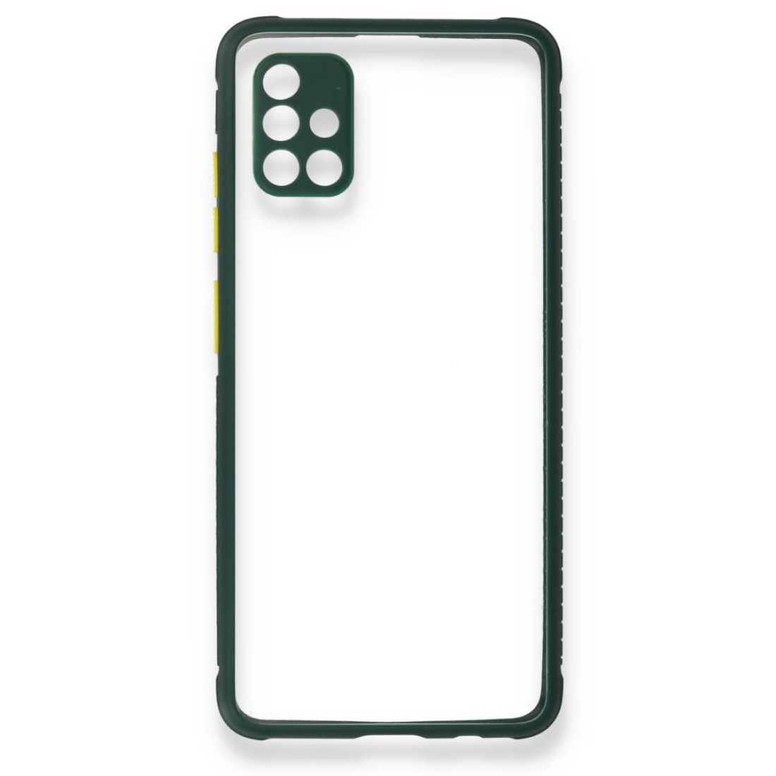 Samsung Galaxy A71 Kılıf Miami Şeffaf Silikon - Koyu Yeşil Samsung Galaxy A71 Kılıf Miami Şeffaf Silikon - Koyu Yeşil