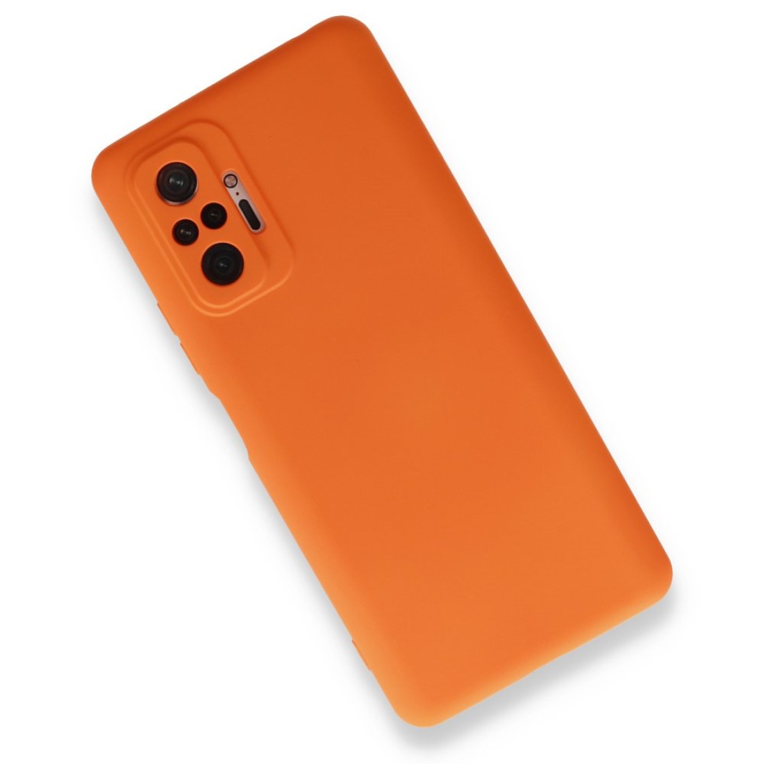 Xiaomi Redmi Note 10 Pro Kılıf Nano içi Kadife Silikon - Turuncu Xiaomi Redmi Note 10 Pro Kılıf Nano içi Kadife Silikon - Turuncu