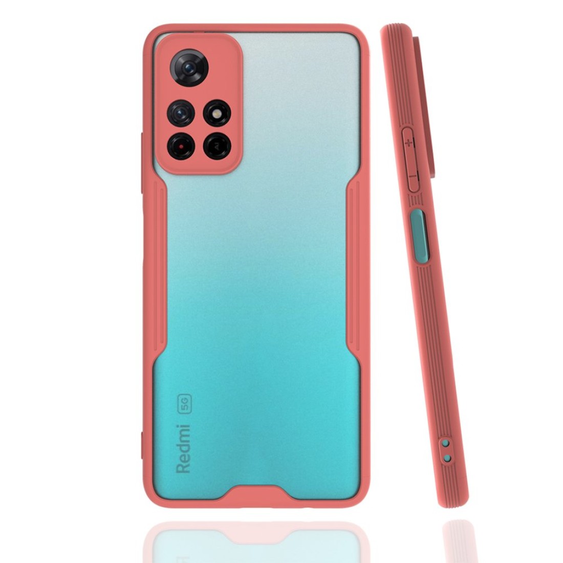  Xiaomi Redmi Note 11T Kılıf Platin Silikon - Pembe