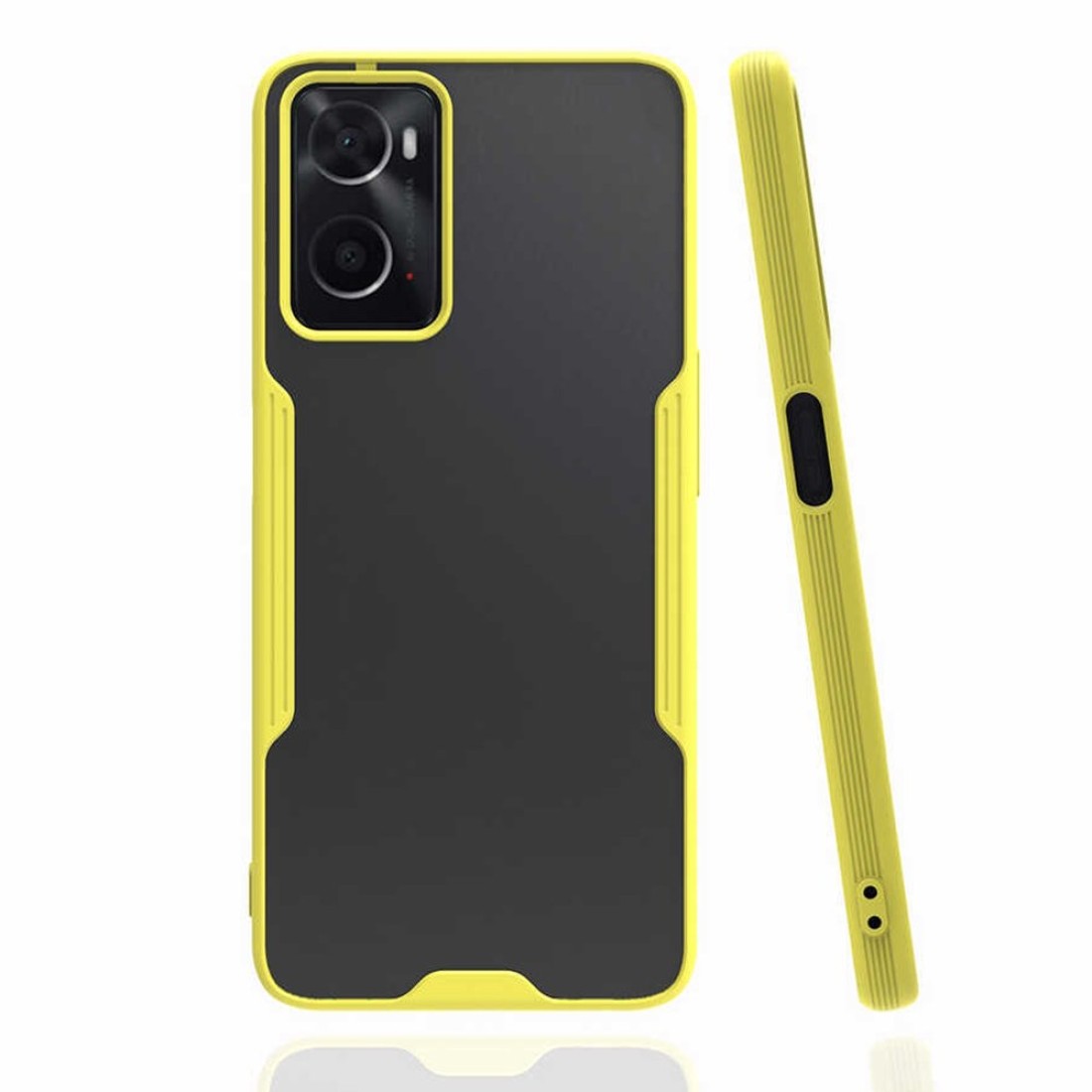  Oppo A96 Kılıf Platin Silikon - Sarı