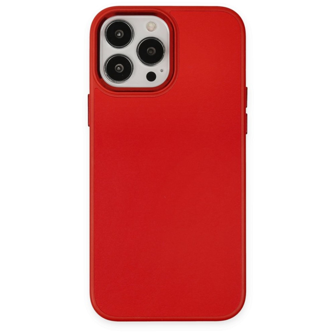  iPhone 13 Pro Max Kılıf Asya Deri Silikon - Kırmızı