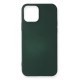  iPhone 12 Mini Kılıf First Silikon - Koyu Yeşil