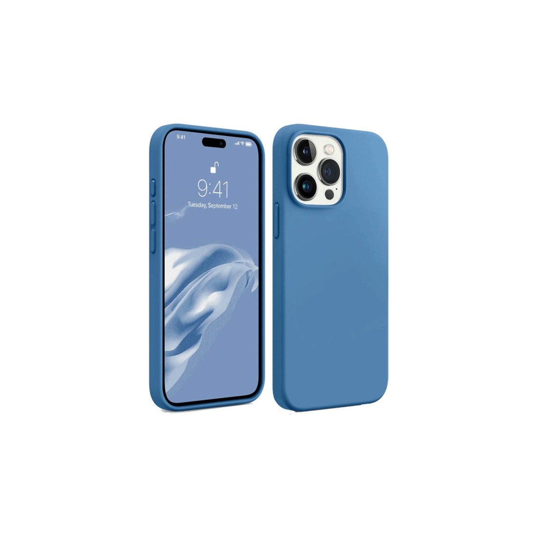  iPhone 15 Pro Max Kılıf First Silikon - Mavi