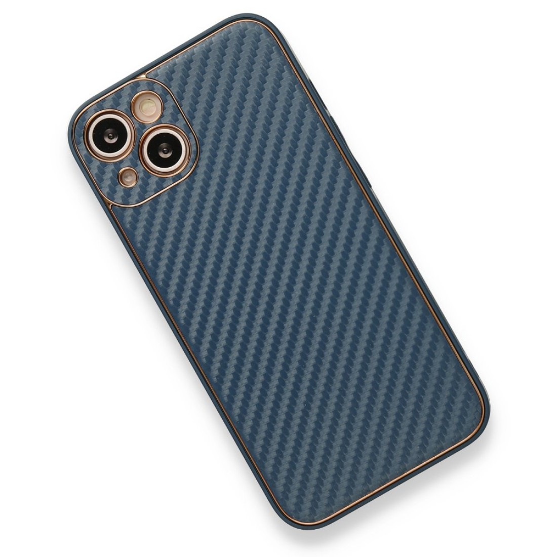 iPhone 13 Kılıf Coco Karbon Silikon - Mavi iPhone 13 Kılıf Coco Karbon Silikon - Mavi