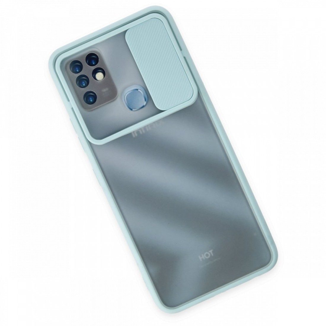 İnfinix Hot 10 Kılıf Palm Buzlu Kamera Sürgülü Silikon - Turkuaz İnfinix Hot 10 Kılıf Palm Buzlu Kamera Sürgülü Silikon - Turkuaz