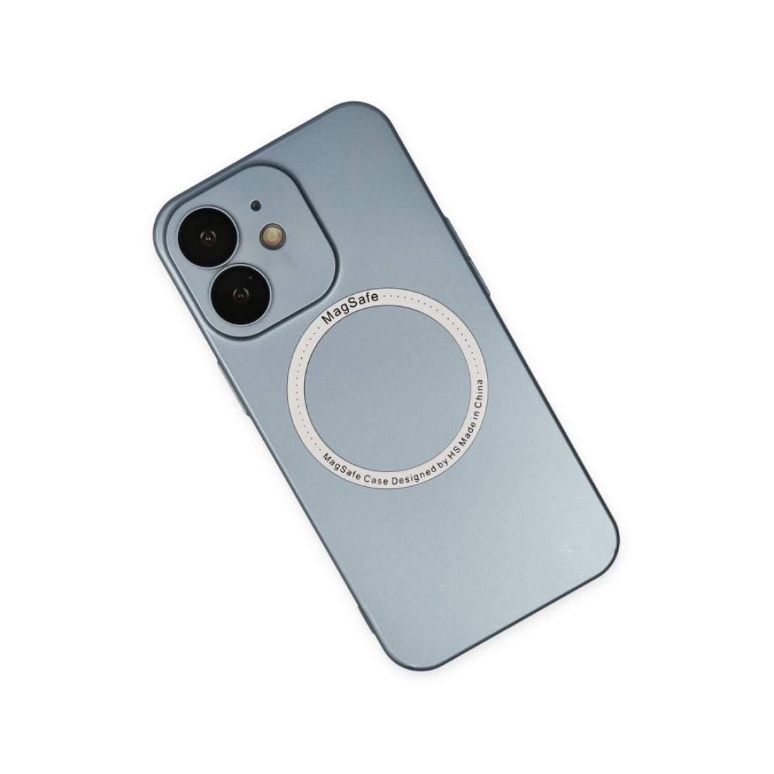  iPhone 12 Kılıf Jack Magneticsafe Lens Silikon - Sierra Blue