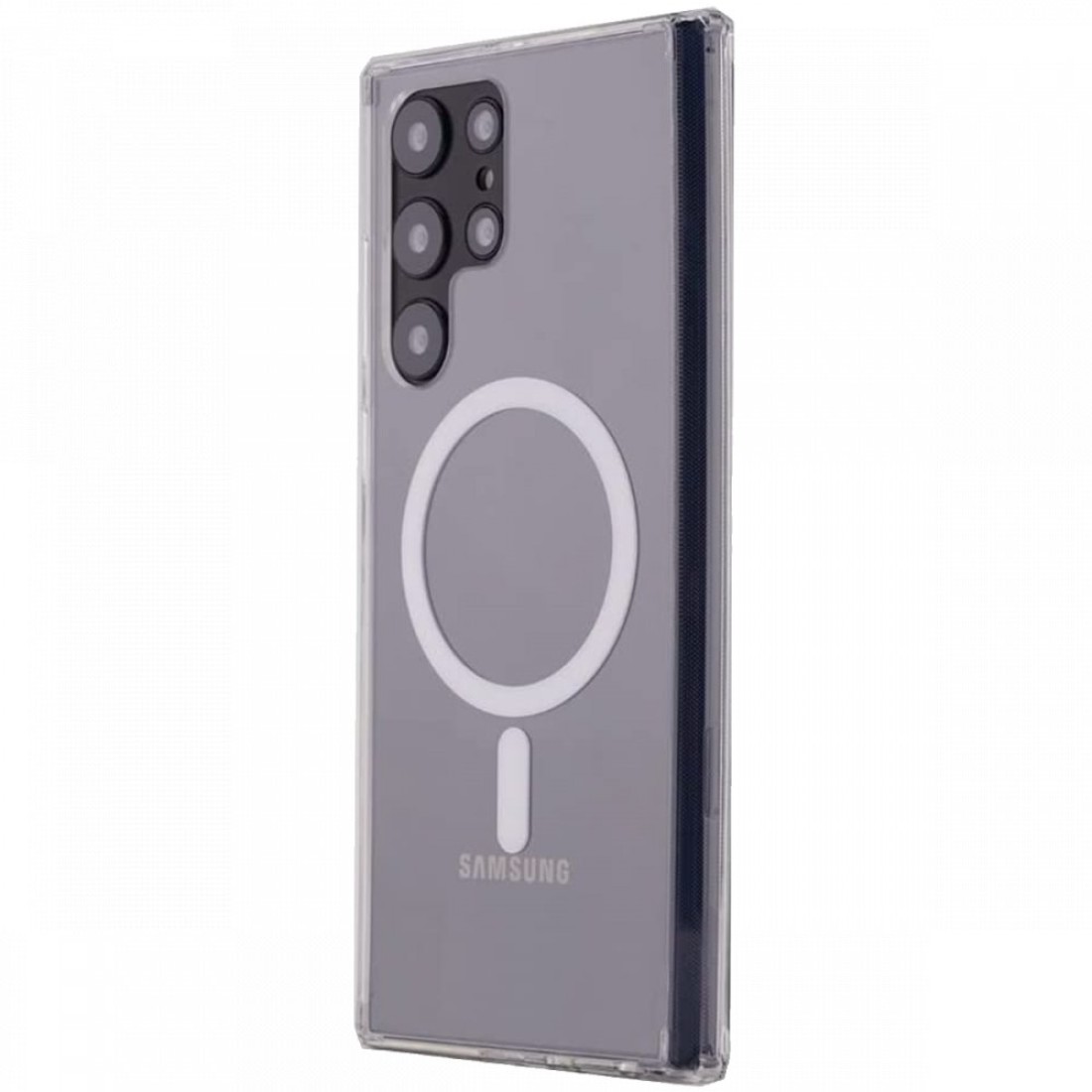  Samsung Galaxy S22 Ultra Kılıf Magneticsafe Şeffaf Silikon - Şeffaf
