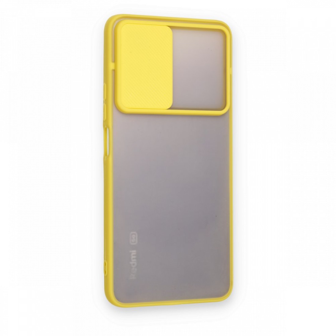  Xiaomi Redmi Note 11T Kılıf Palm Buzlu Kamera Sürgülü Silikon - Sarı