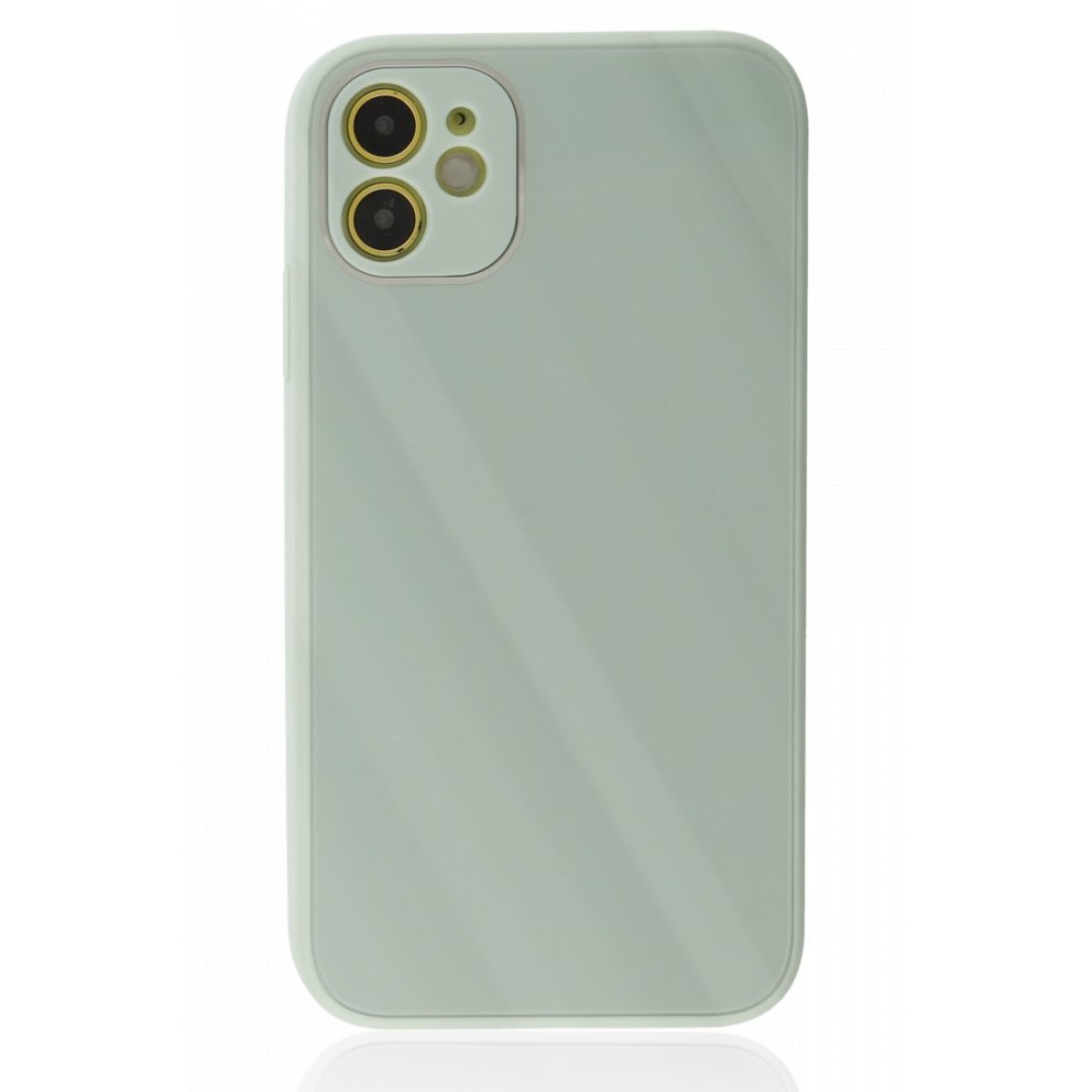  iPhone 12 Kılıf Glass Kapak - Turkuaz