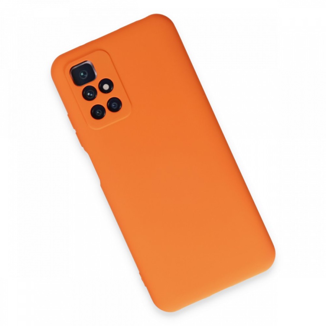 Xiaomi Redmi Note 11 4G Kılıf Nano içi Kadife Silikon - Turuncu Xiaomi Redmi Note 11 4G Kılıf Nano içi Kadife Silikon - Turuncu