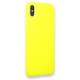  iPhone XS Kılıf Hopi Silikon - Sarı