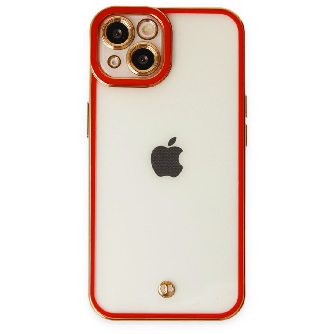 iPhone 14 Plus Kılıf Liva Lens Silikon - Kırmızı iPhone 14 Plus Kılıf Liva Lens Silikon - Kırmızı