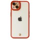 iPhone 14 Plus Kılıf Liva Lens Silikon - Kırmızı iPhone 14 Plus Kılıf Liva Lens Silikon - Kırmızı