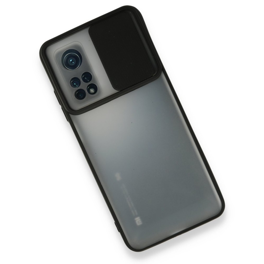  Xiaomi Mi 10T Pro Kılıf Palm Buzlu Kamera Sürgülü Silikon - Siyah