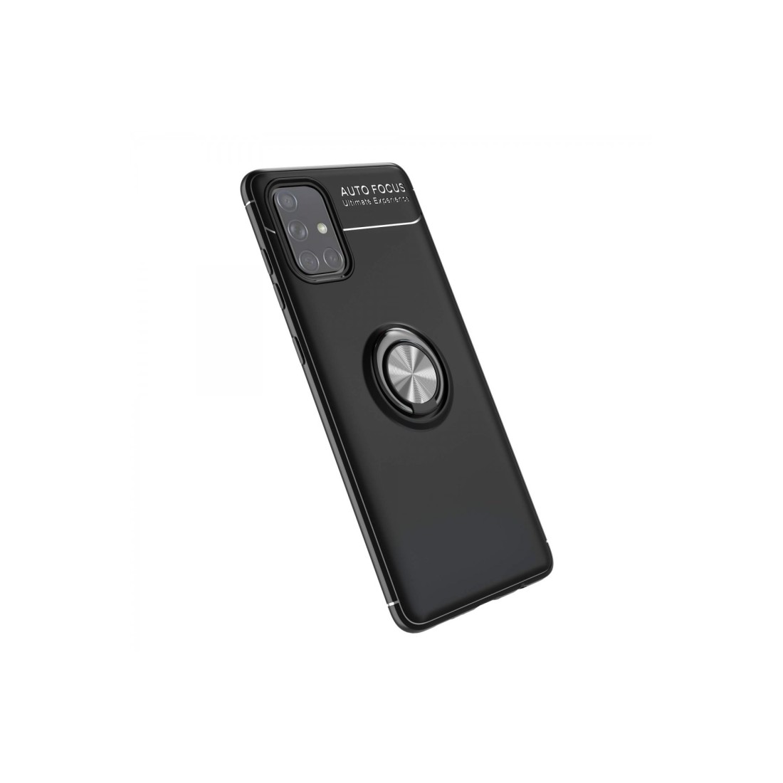  Samsung Galaxy A71 Kılıf Range Yüzüklü Silikon - Siyah