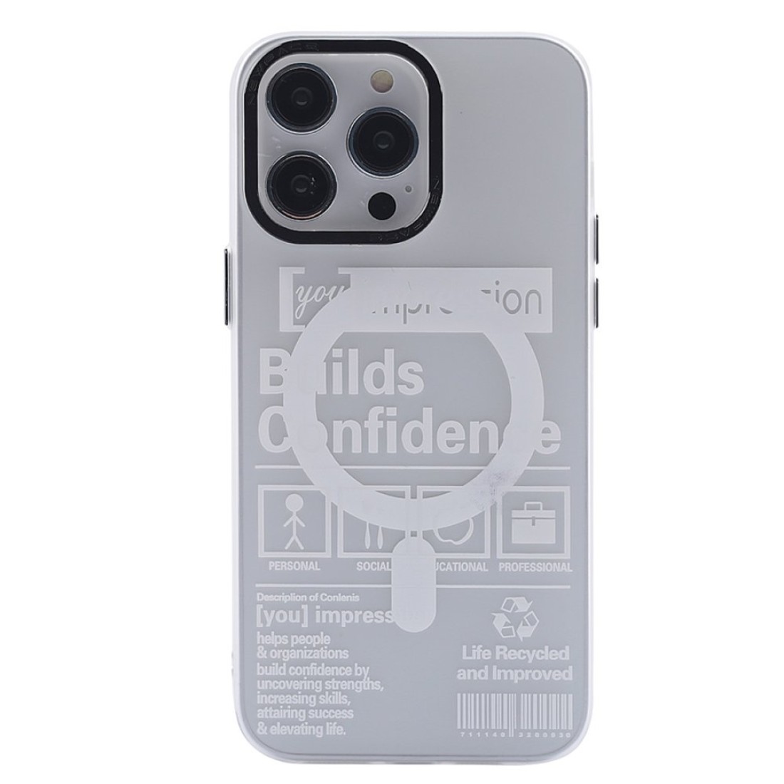  iPhone 14 Pro Kılıf Apollo Magneticsafe Desenli Kapak - Apollo Şeffaf - 4