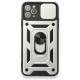  iPhone 11 Pro Kılıf Pars Lens Yüzüklü Silikon - Gümüş